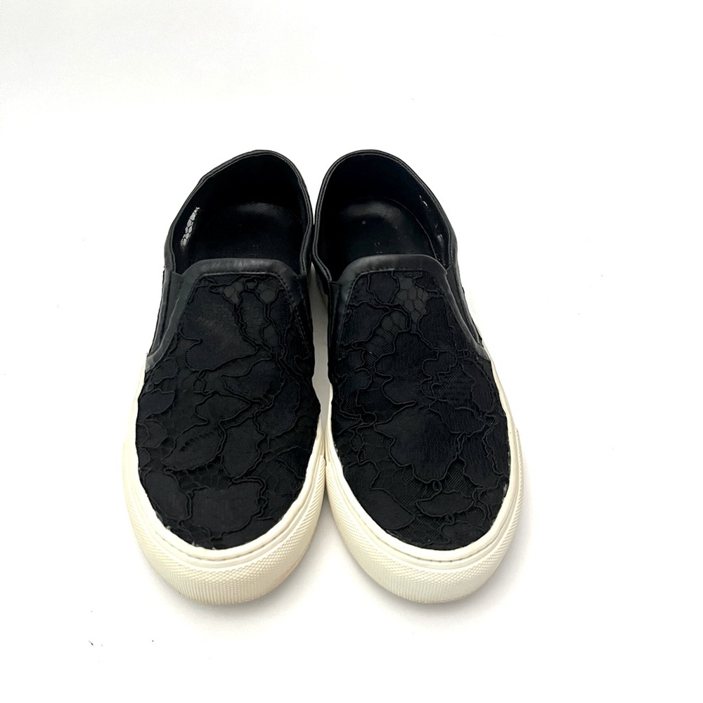Sandro | Black Floral | Slip-on | Tennis Shoes